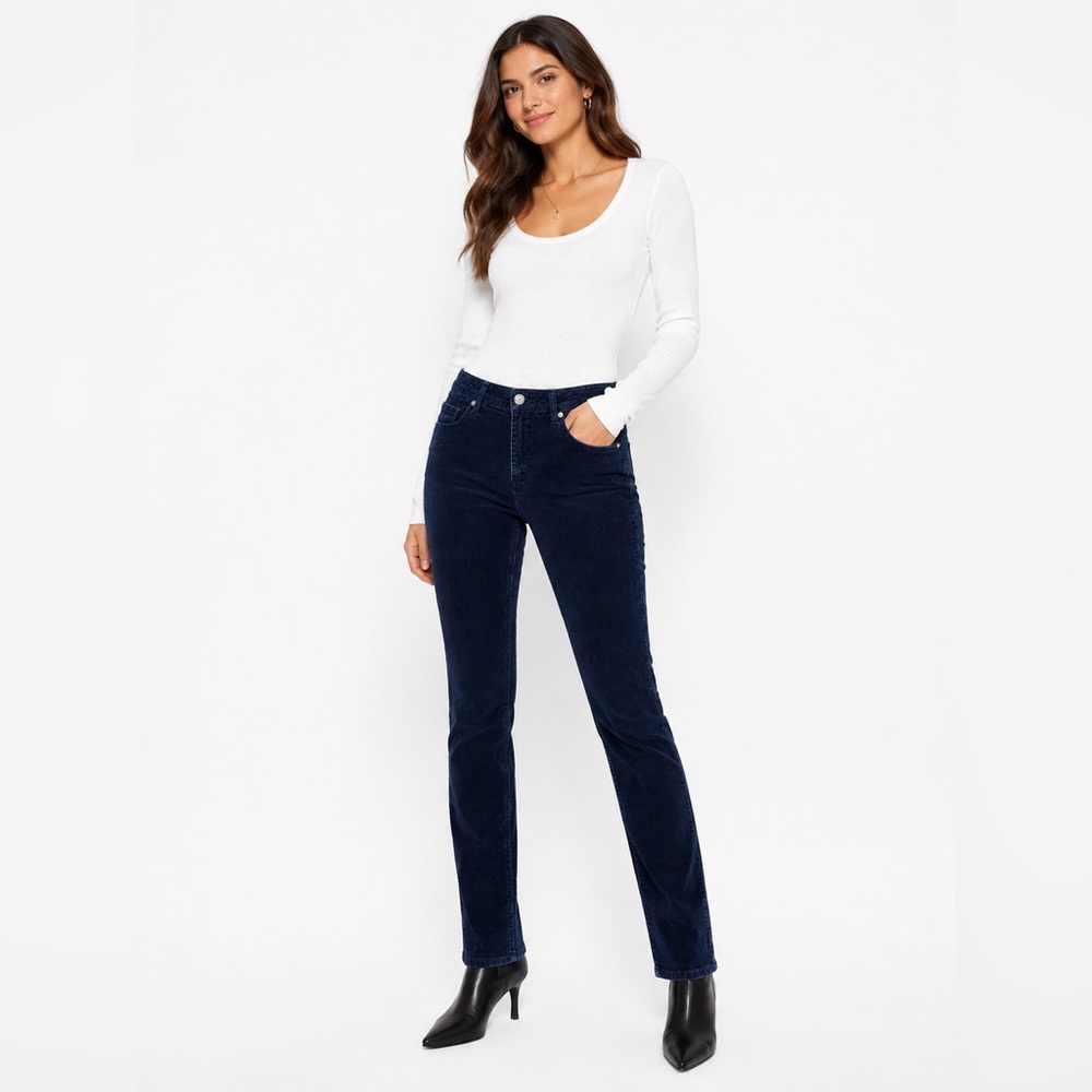 Buffalo David Bitton Classic Navy corduroy Women's pants - Sleek Straight Leg